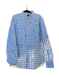 Gingham Dress Shirt, Blue and Green Splatter